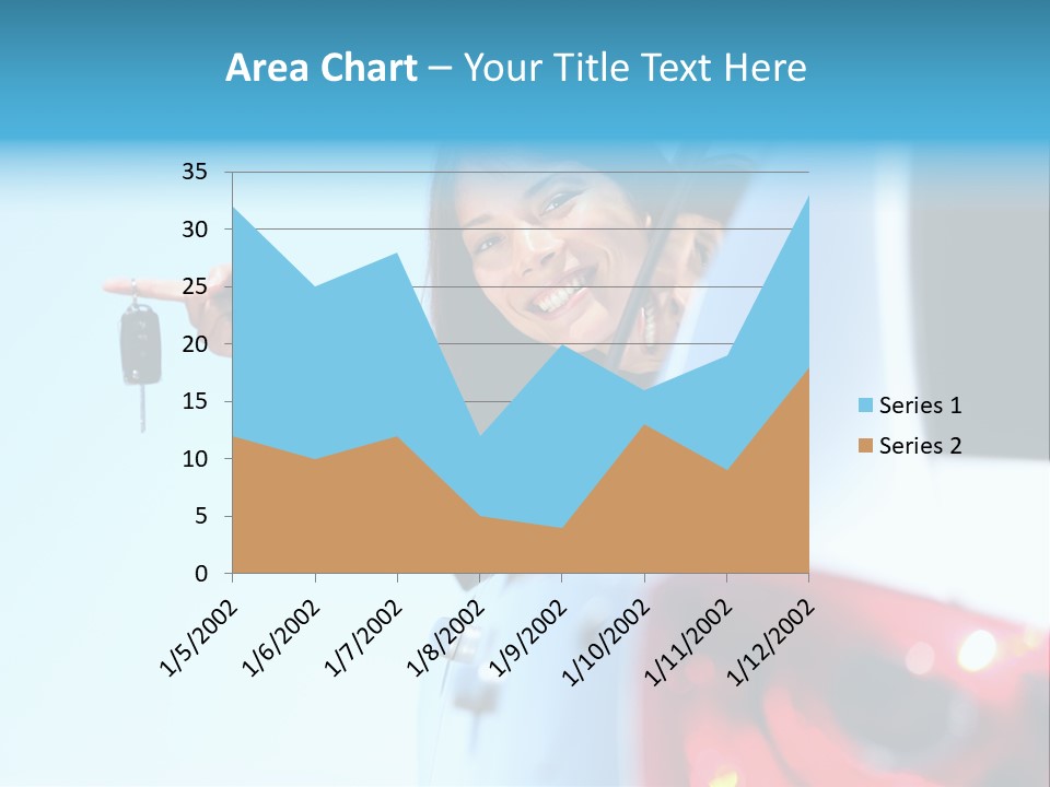 A Woman Holding A Car Key In Her Hand PowerPoint Template