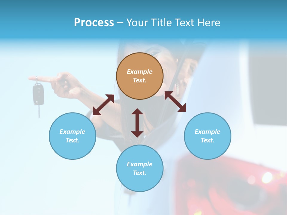 A Woman Holding A Car Key In Her Hand PowerPoint Template