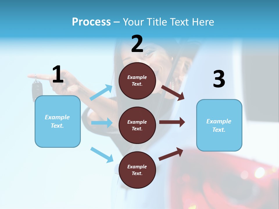 A Woman Holding A Car Key In Her Hand PowerPoint Template