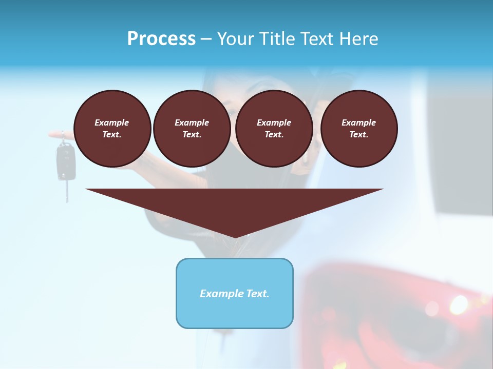 A Woman Holding A Car Key In Her Hand PowerPoint Template