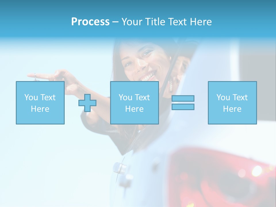 A Woman Holding A Car Key In Her Hand PowerPoint Template
