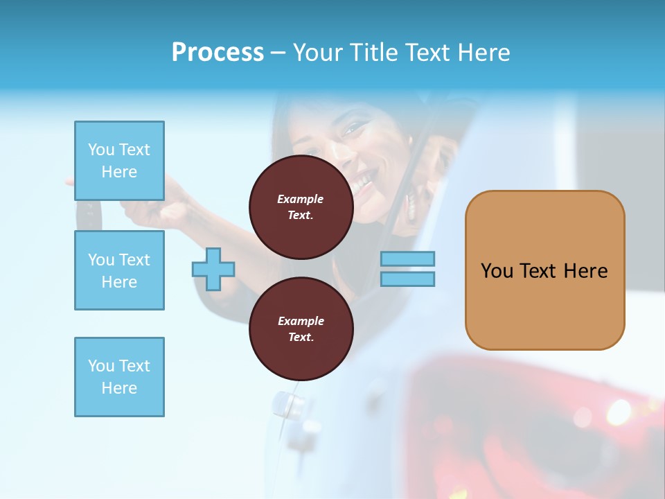 A Woman Holding A Car Key In Her Hand PowerPoint Template