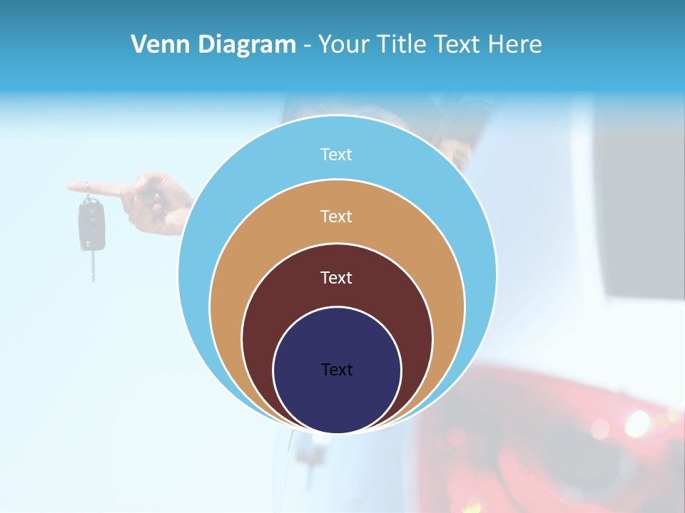 A Woman Holding A Car Key In Her Hand PowerPoint Template