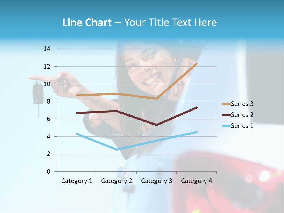 A Woman Holding A Car Key In Her Hand PowerPoint Template