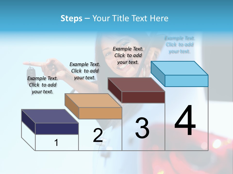 A Woman Holding A Car Key In Her Hand PowerPoint Template