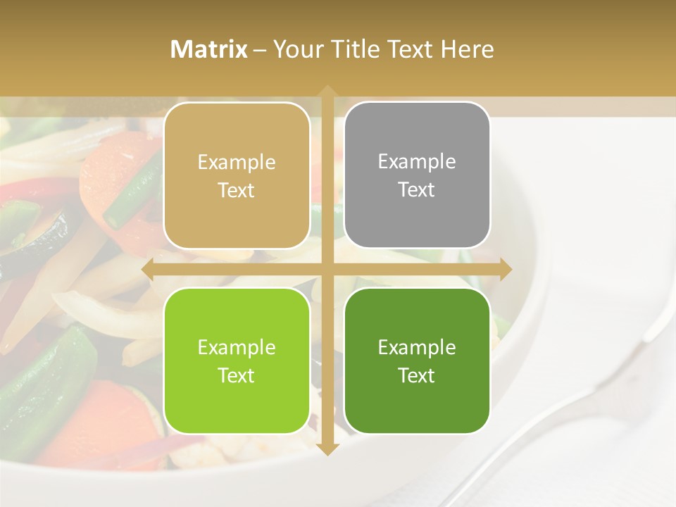 A Bowl Of Food With Broccoli, Carrots, Cauliflower And PowerPoint Template