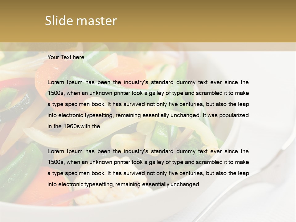 A Bowl Of Food With Broccoli, Carrots, Cauliflower And PowerPoint Template