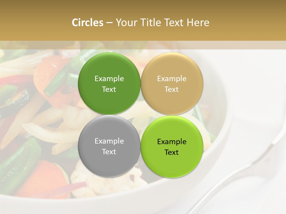 A Bowl Of Food With Broccoli, Carrots, Cauliflower And PowerPoint Template
