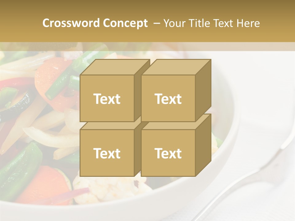 A Bowl Of Food With Broccoli, Carrots, Cauliflower And PowerPoint Template