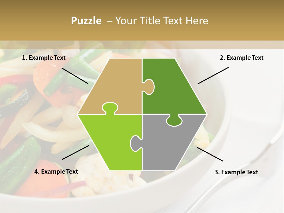 A Bowl Of Food With Broccoli, Carrots, Cauliflower And PowerPoint Template