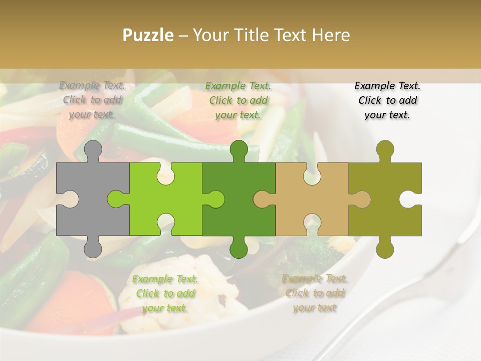 A Bowl Of Food With Broccoli, Carrots, Cauliflower And PowerPoint Template