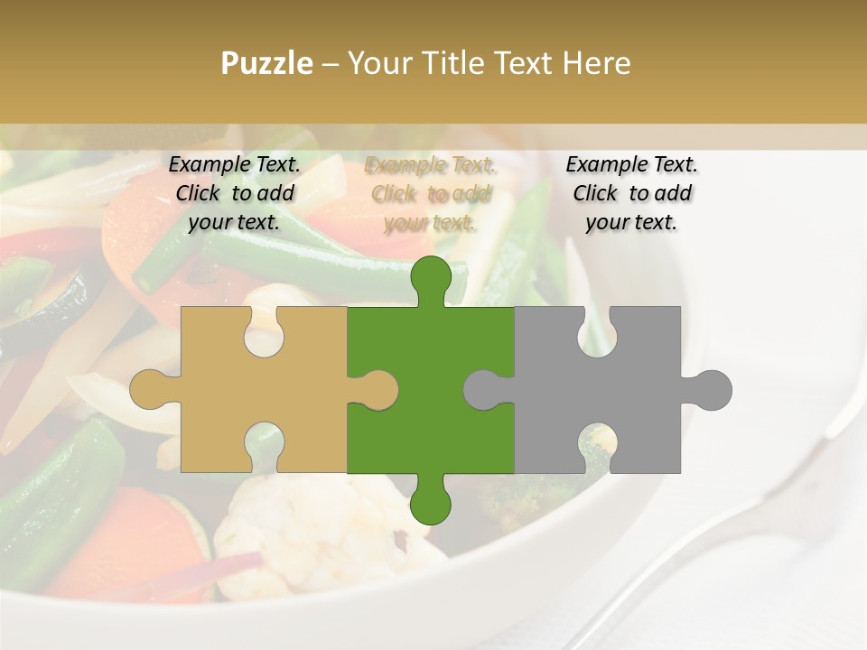 A Bowl Of Food With Broccoli, Carrots, Cauliflower And PowerPoint Template