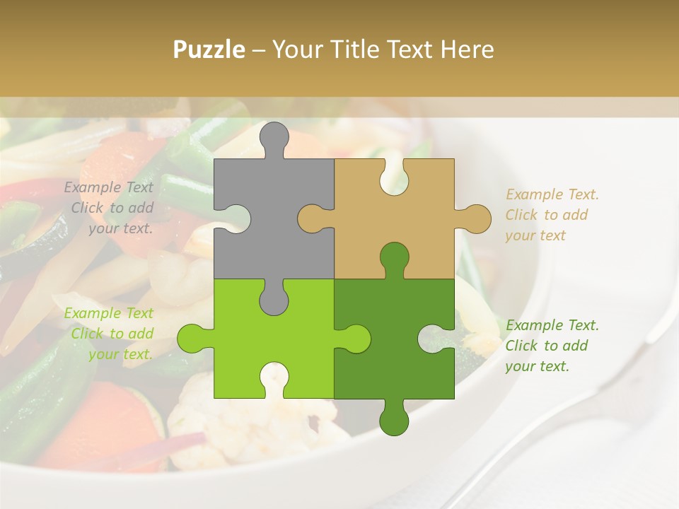 A Bowl Of Food With Broccoli, Carrots, Cauliflower And PowerPoint Template