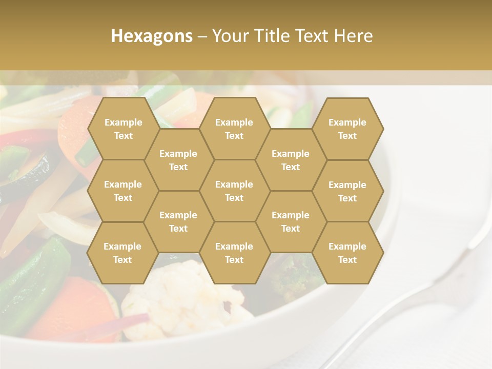 A Bowl Of Food With Broccoli, Carrots, Cauliflower And PowerPoint Template