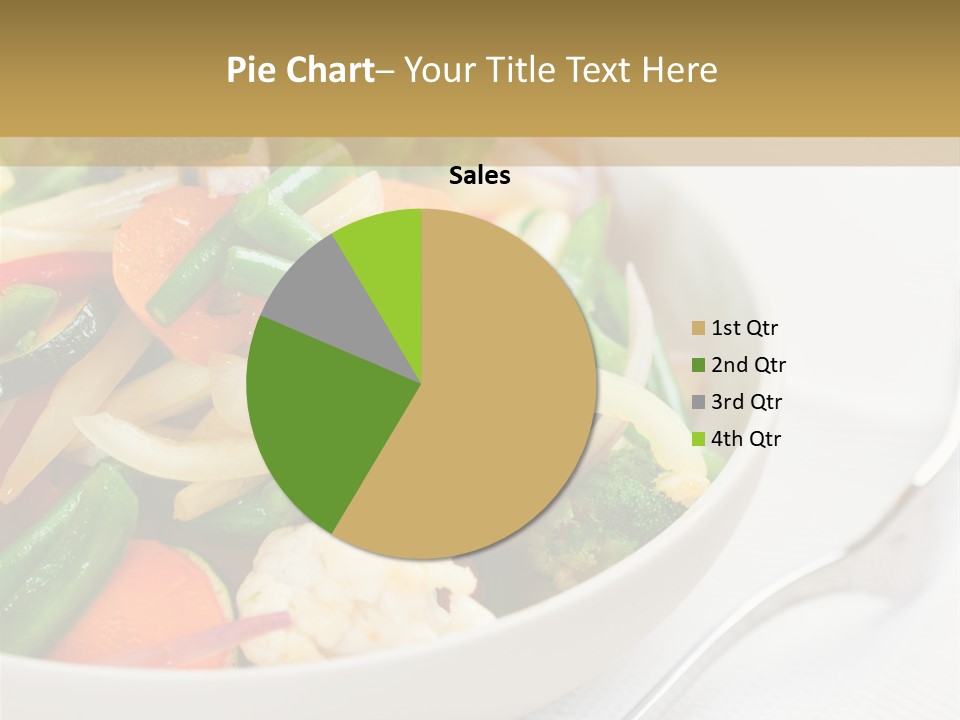 A Bowl Of Food With Broccoli, Carrots, Cauliflower And PowerPoint Template