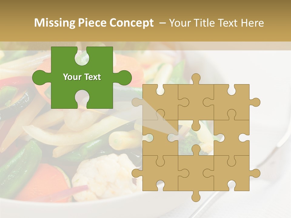 A Bowl Of Food With Broccoli, Carrots, Cauliflower And PowerPoint Template