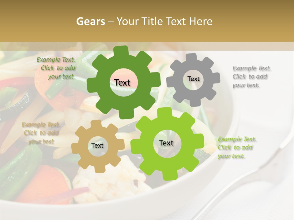 A Bowl Of Food With Broccoli, Carrots, Cauliflower And PowerPoint Template