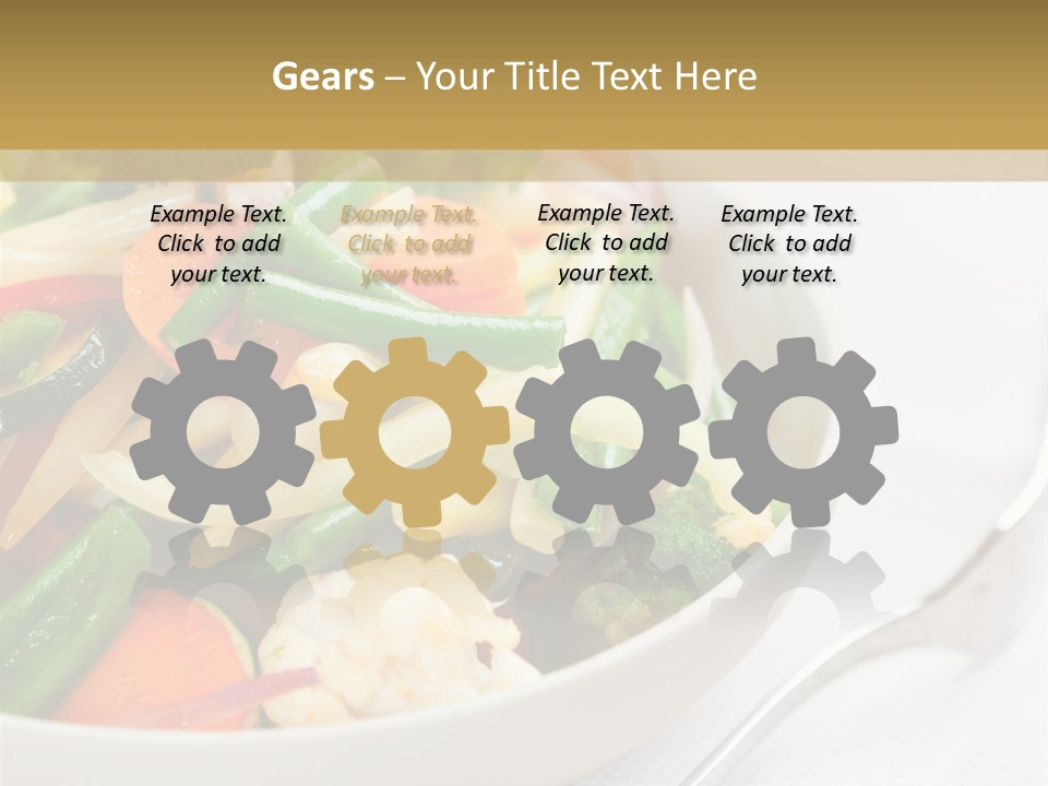 A Bowl Of Food With Broccoli, Carrots, Cauliflower And PowerPoint Template