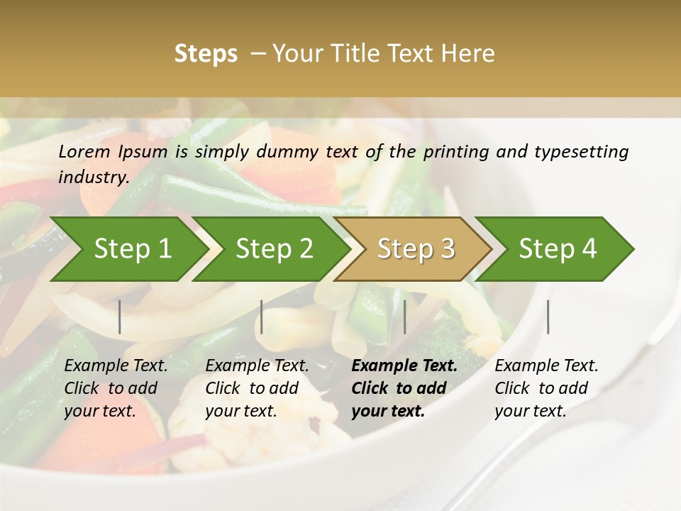 A Bowl Of Food With Broccoli, Carrots, Cauliflower And PowerPoint Template