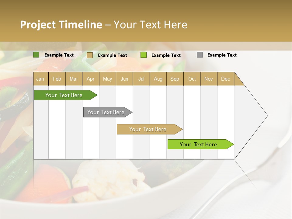 A Bowl Of Food With Broccoli, Carrots, Cauliflower And PowerPoint Template