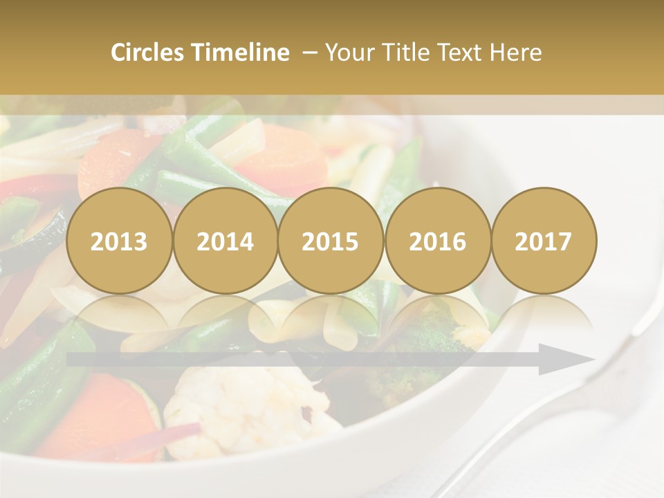 A Bowl Of Food With Broccoli, Carrots, Cauliflower And PowerPoint Template