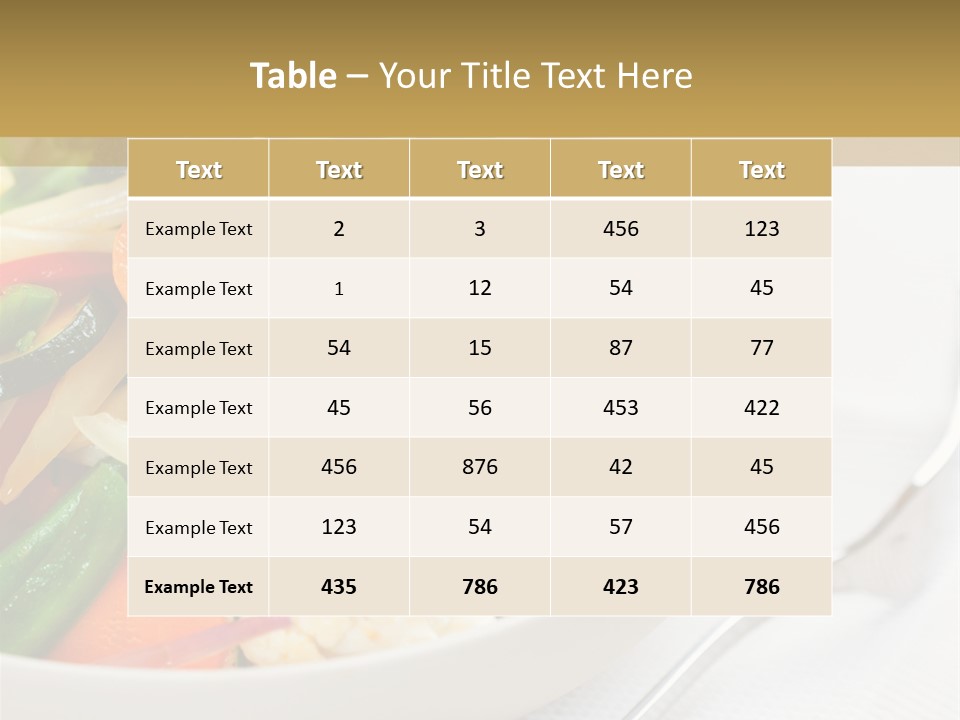 A Bowl Of Food With Broccoli, Carrots, Cauliflower And PowerPoint Template