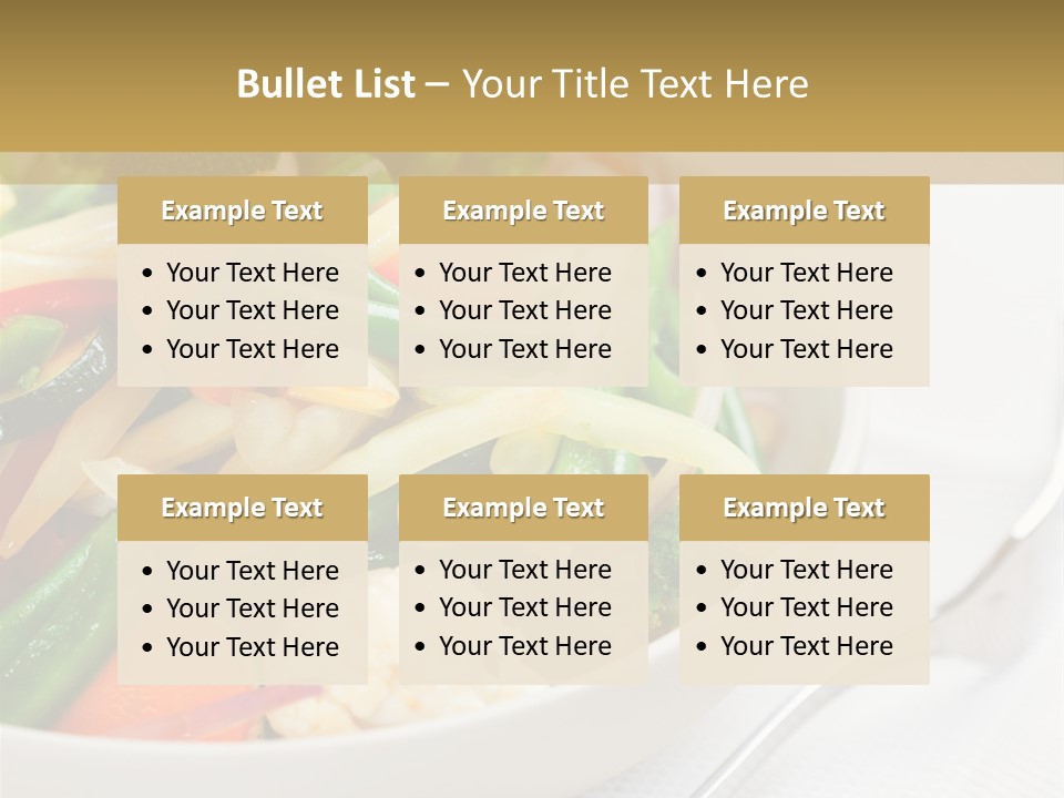 A Bowl Of Food With Broccoli, Carrots, Cauliflower And PowerPoint Template
