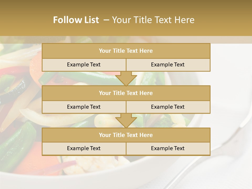 A Bowl Of Food With Broccoli, Carrots, Cauliflower And PowerPoint Template