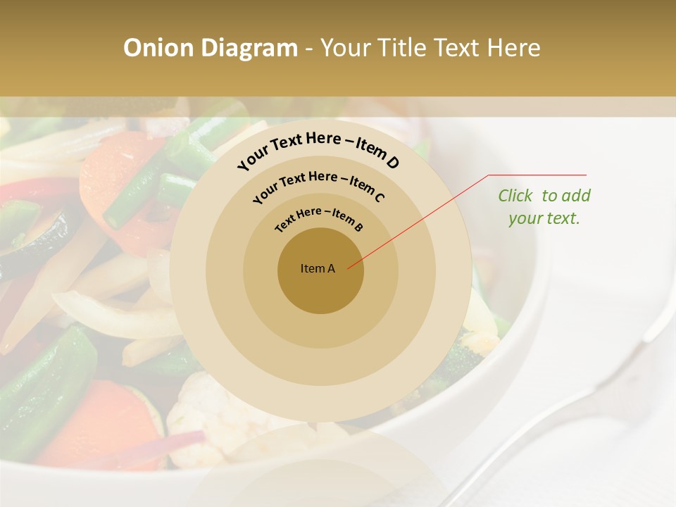 A Bowl Of Food With Broccoli, Carrots, Cauliflower And PowerPoint Template