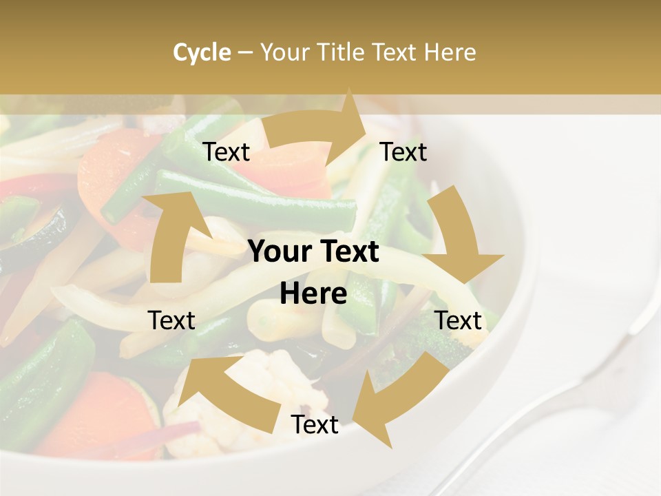 A Bowl Of Food With Broccoli, Carrots, Cauliflower And PowerPoint Template