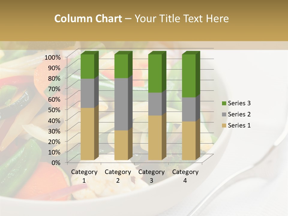 A Bowl Of Food With Broccoli, Carrots, Cauliflower And PowerPoint Template