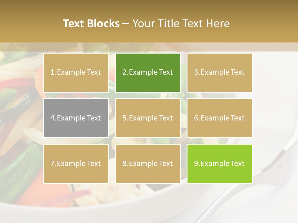 A Bowl Of Food With Broccoli, Carrots, Cauliflower And PowerPoint Template