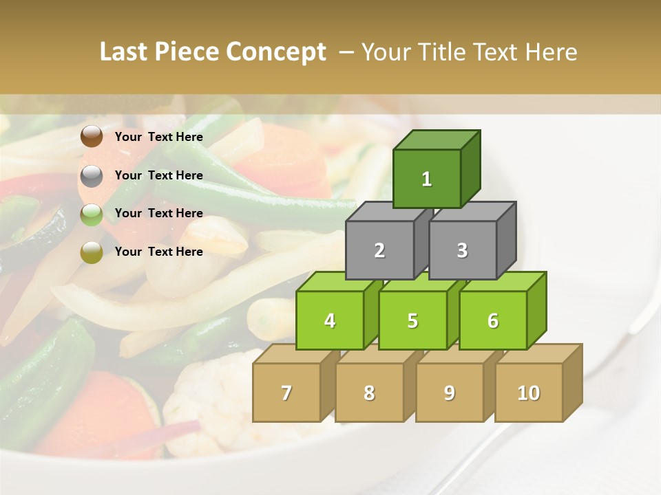 A Bowl Of Food With Broccoli, Carrots, Cauliflower And PowerPoint Template