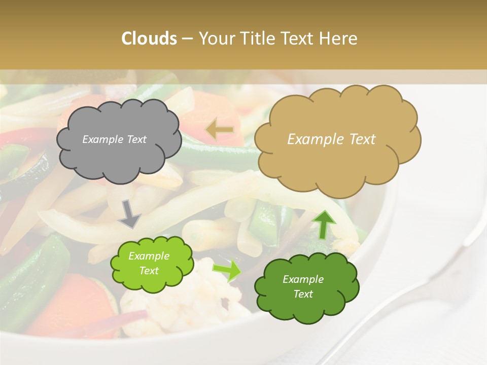 A Bowl Of Food With Broccoli, Carrots, Cauliflower And PowerPoint Template