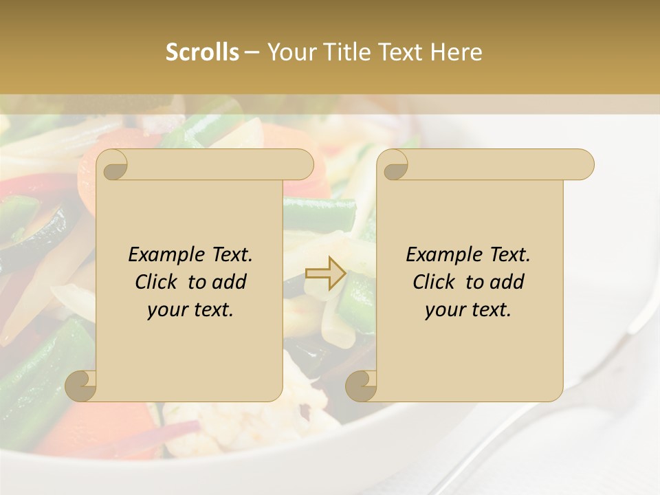 A Bowl Of Food With Broccoli, Carrots, Cauliflower And PowerPoint Template