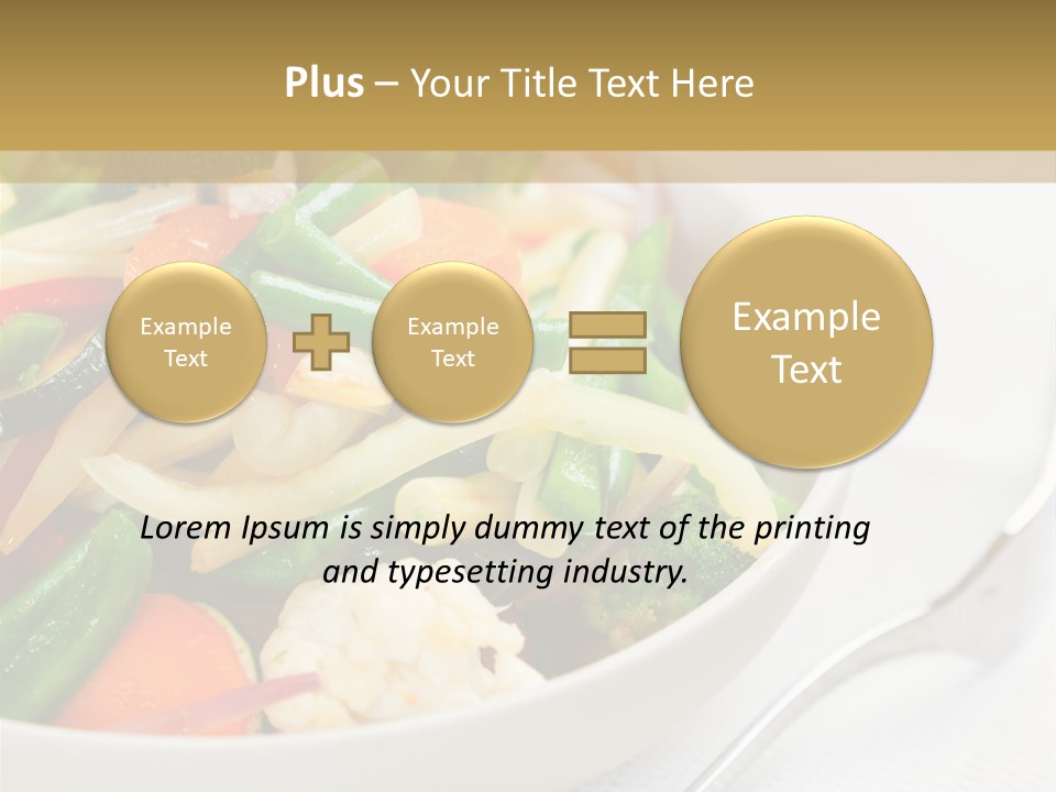 A Bowl Of Food With Broccoli, Carrots, Cauliflower And PowerPoint Template