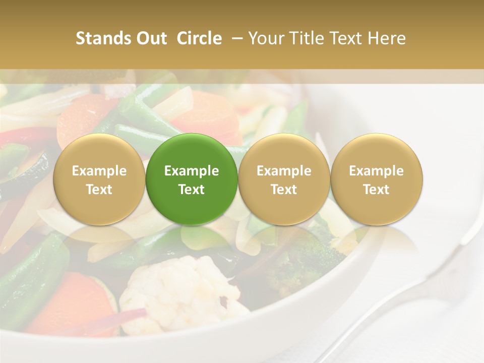 A Bowl Of Food With Broccoli, Carrots, Cauliflower And PowerPoint Template