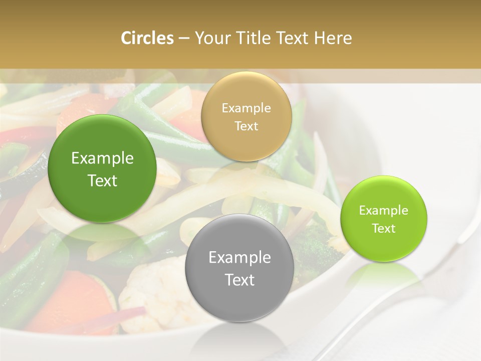 A Bowl Of Food With Broccoli, Carrots, Cauliflower And PowerPoint Template