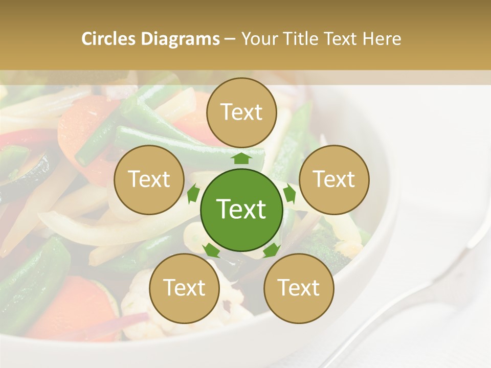 A Bowl Of Food With Broccoli, Carrots, Cauliflower And PowerPoint Template