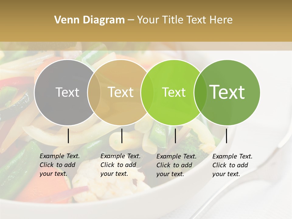 A Bowl Of Food With Broccoli, Carrots, Cauliflower And PowerPoint Template
