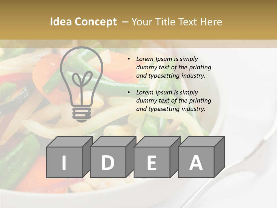 A Bowl Of Food With Broccoli, Carrots, Cauliflower And PowerPoint Template