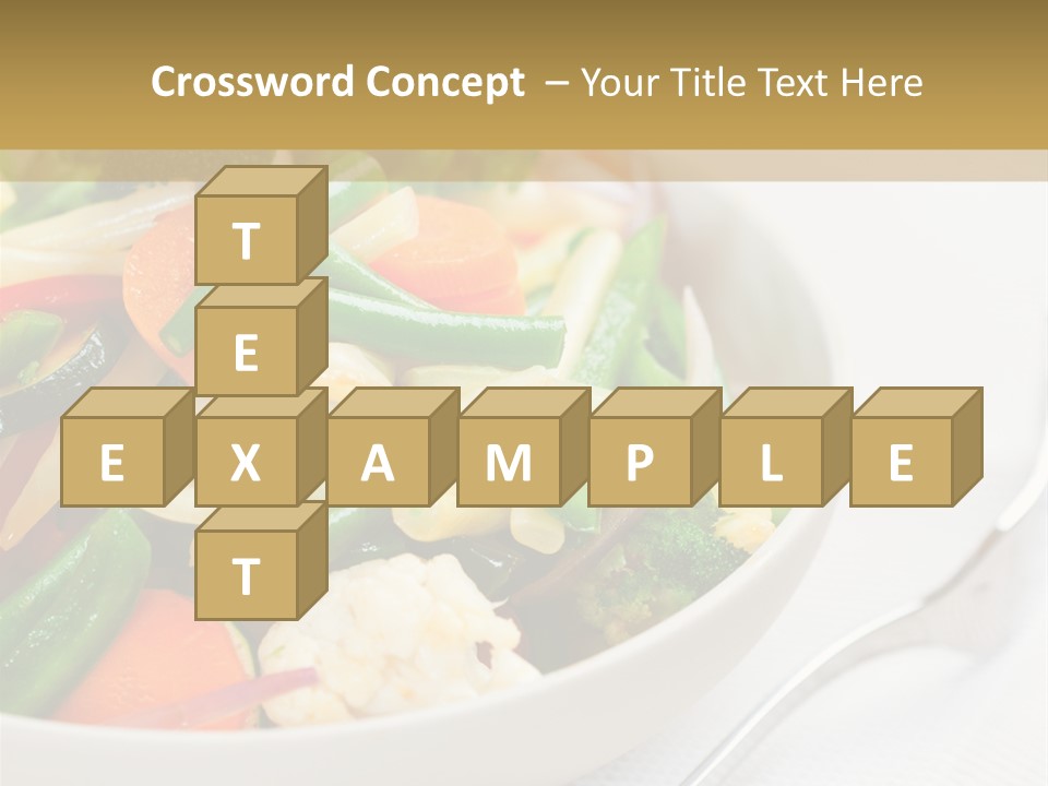 A Bowl Of Food With Broccoli, Carrots, Cauliflower And PowerPoint Template