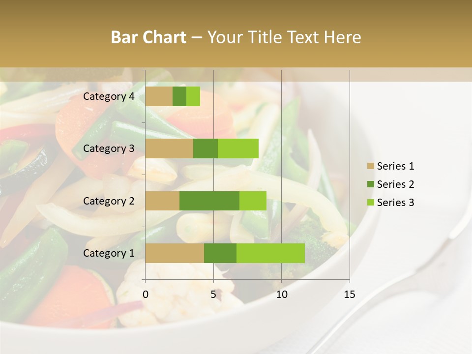 A Bowl Of Food With Broccoli, Carrots, Cauliflower And PowerPoint Template