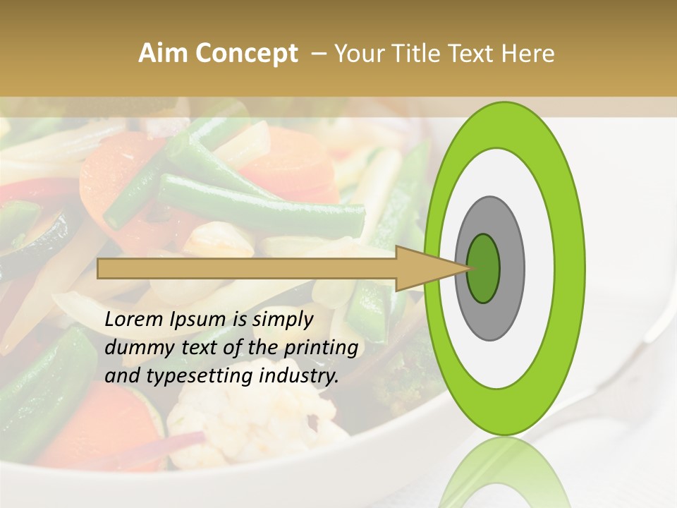 A Bowl Of Food With Broccoli, Carrots, Cauliflower And PowerPoint Template