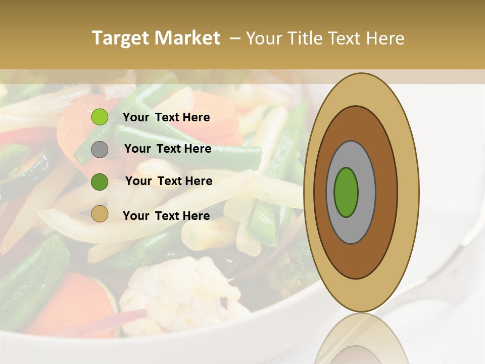 A Bowl Of Food With Broccoli, Carrots, Cauliflower And PowerPoint Template
