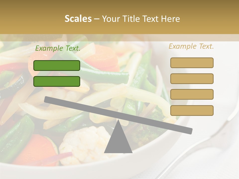 A Bowl Of Food With Broccoli, Carrots, Cauliflower And PowerPoint Template