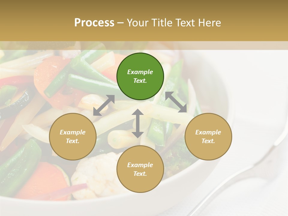 A Bowl Of Food With Broccoli, Carrots, Cauliflower And PowerPoint Template