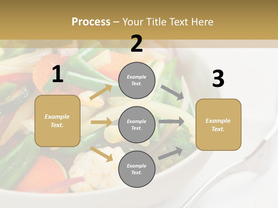 A Bowl Of Food With Broccoli, Carrots, Cauliflower And PowerPoint Template