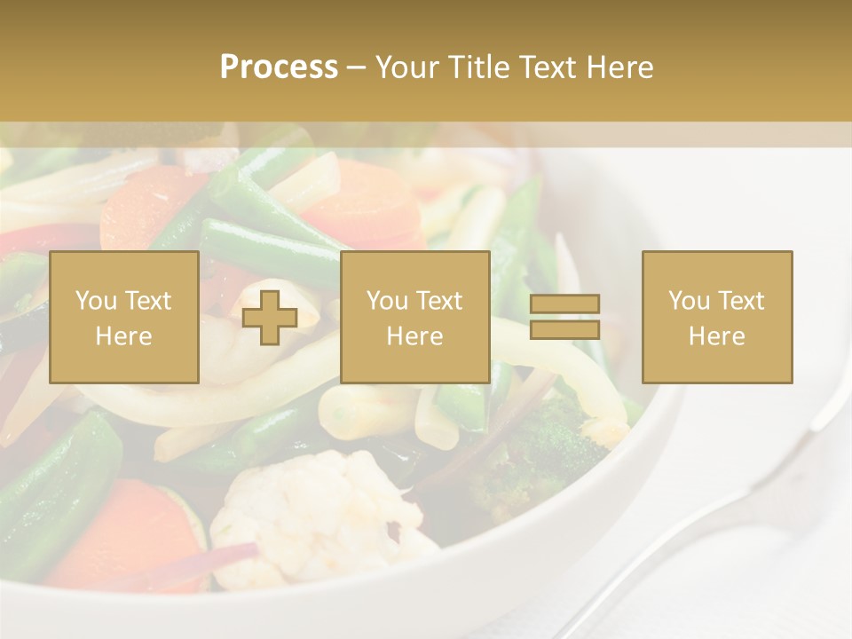 A Bowl Of Food With Broccoli, Carrots, Cauliflower And PowerPoint Template
