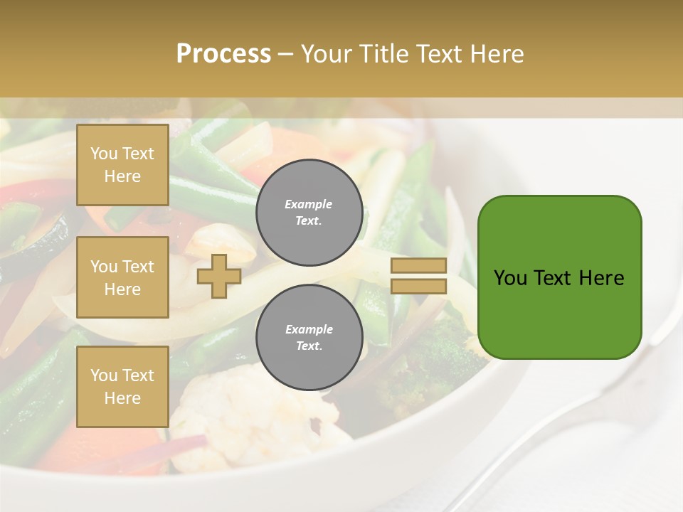 A Bowl Of Food With Broccoli, Carrots, Cauliflower And PowerPoint Template